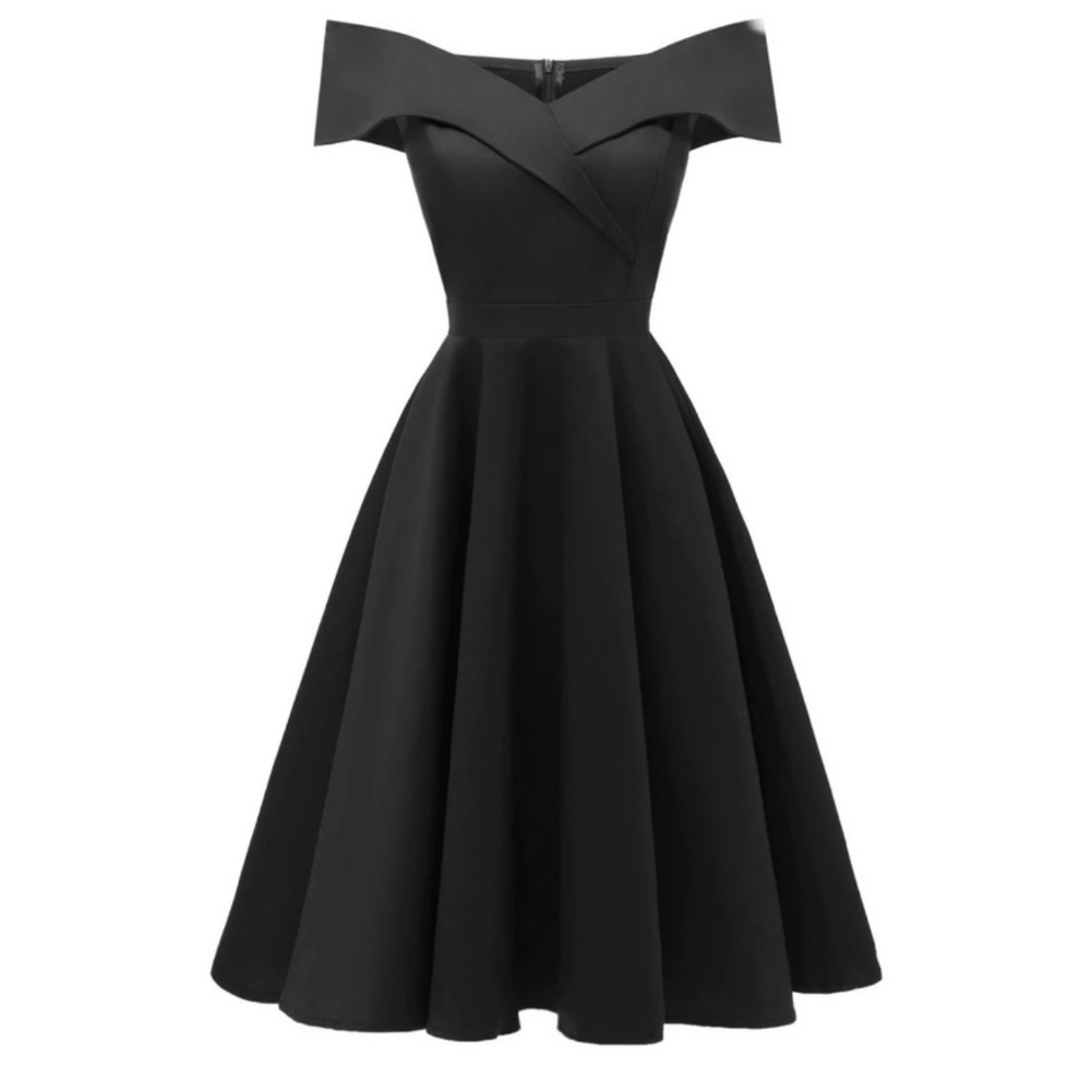 1950S OFF SHOULDER SWING DRESS
